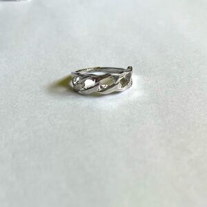Sz 8 silver with cutouts